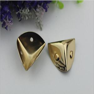 China Guangzhou manufacturer decorative light gold 45*22 mm metal bag corner for handbag factory