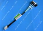 30 AWG Mini SAS Serial Attached SCSI Cable , 36P SFF 8087 To SATA Breakout Cable