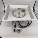 480mm*480mm Pre Rusted Stainless Steel Gas Fire Pit Burner For Outdoor