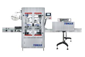 China Plastic Glass Bottle Automatic Sleeve Labeling Machine 60-120BPM factory