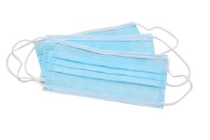 China Blue Color 3 Ply Face Mask Disposable Non Sterile Anti Virus Biodegradable factory