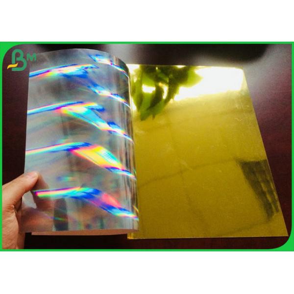 China 275GSM Laser Gold And Silver Paper Sheet For Making Store Decoration Material factory