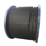 26mm 6x37 FC Wire Rope Ungalvanized Steel Cable Ropes with Black Oil Constructio