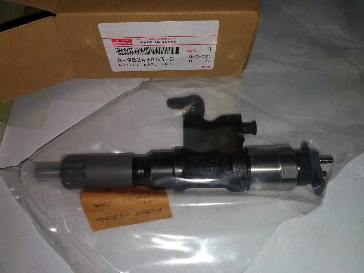 HITACHI EXCAVATOR MODEL ZX330-3 ZX200-3 6HK1 4HK1 ISUZU ORIGINAL NOZZLE INJECTOR ASSY 8-98284393-0 8982843930