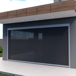 China Facade Sunshade Polyester UV Coating Zip Track Blinds Wind Resistance factory