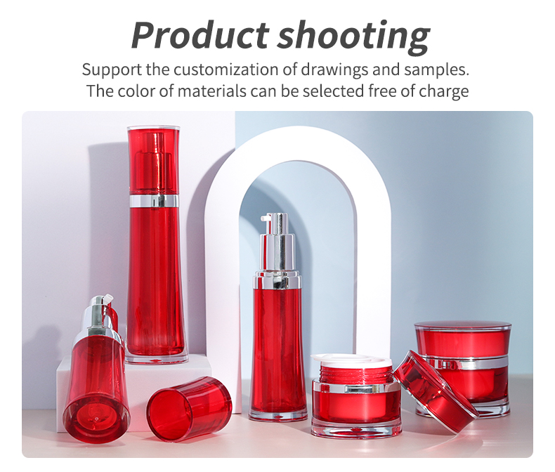 Sealing Mist Spray Bottles Red Slim Waist Lotion Cream Bottle For Mist Packaging