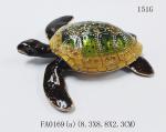 metal alloy turtle trinket jewelry box with magnet closure good quality and