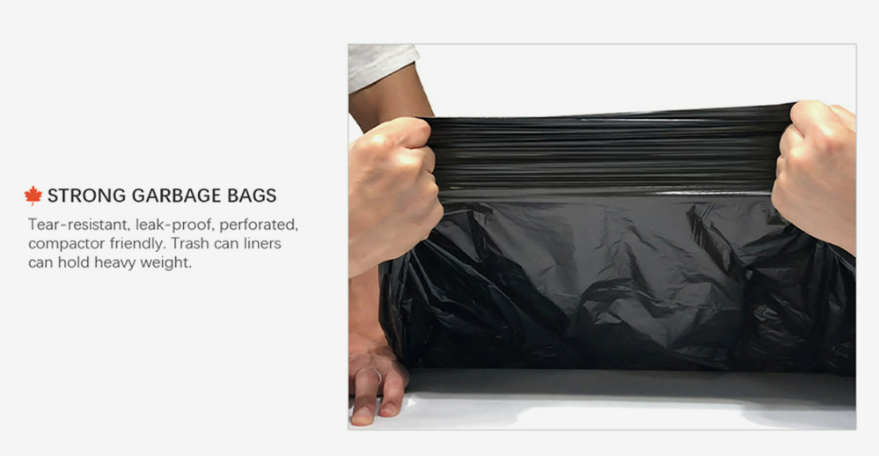 Embossed Surface Handling 13 Gallon Drawstring Odor Controlling Trash Bags