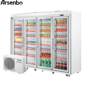 China 2700L 50HZ Commercial Beverage Refrigerator Silver Color For Drinks factory