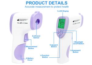 China Baby Children Forehead Fever 32 Memory Digital Infrared Thermometer factory