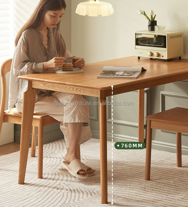 Nordic Style Wood Dining Table and Dinning Chair Set for Modern Home Furniture