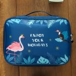 Portable L260mm Polyester Cosmetic Bag With Mirror