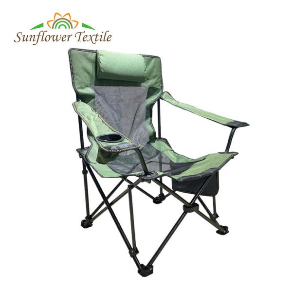 Green Steel Pipe Oxford Fabric Foldable Fishing Chair Light Folding Chair