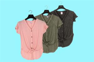 China S M L XL 2XL Stockpapa 3 Colors Ladies Casual Tops factory