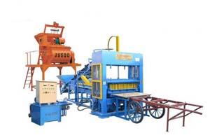 China QT7-25 Semi-automatic Concrete Hollow Block Making Machine factory