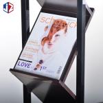 OEM 240X305mm Floor Standing Display Rack Double Sided Display Stand