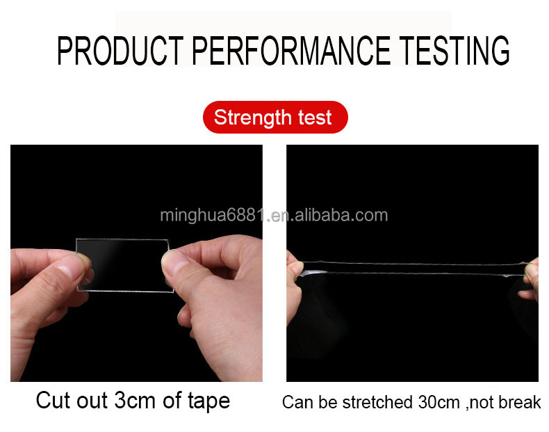 Strong Adhesive Nano Tape for No Printing Design and 0.25/0.5/0.8/1/1.5/2mm Thickness