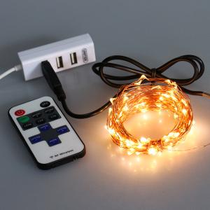 China 10m 100 LED Multi-Color Mini USB Remote Control String Lights For Christmas, Party, Festival Decoraction factory