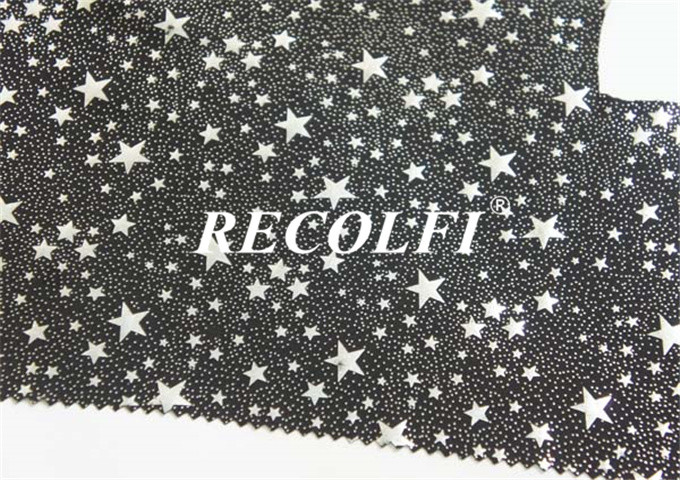 Silver Foil Knit Activewear Nylon Spandex Fabric Moisture Wicking Fast Dry