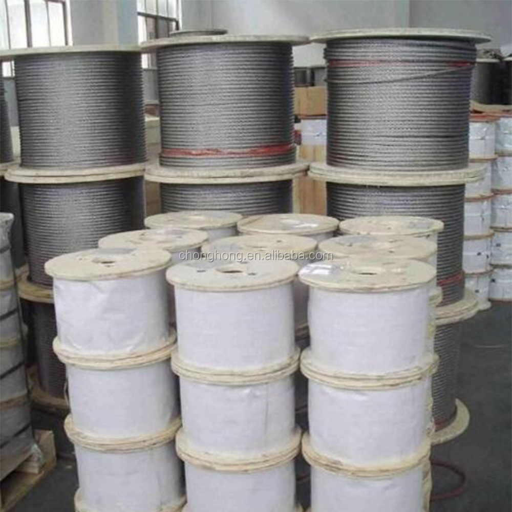 5/16" Galvanized Stainless Steel Aircraft Cable Wire Rope 7x19 Strand for Boat Lifts Special Cold Heading Steel