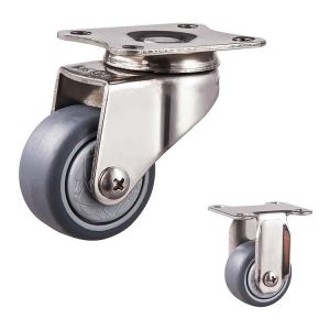 China 1.5inch Rustproof 66lbs Loading TPR Fixed Caster Wheels on sale