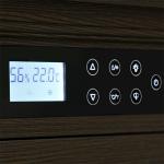 Electronic Humidor Cabinet Cigar Cooler Humidifier With Brown Wood Frame