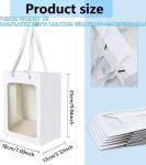 Bags With Window 10x7x5 Gift Bags For Mother'S Day Proposal Candy Gift, Festival