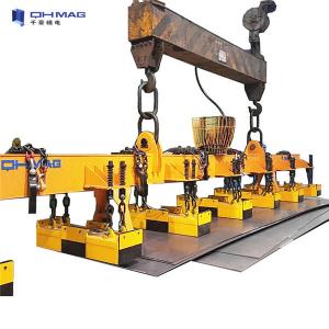 China 10 Ton Double Beam Sheet Metal Magnetic Lifter 240V Overhead Crane factory