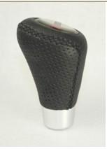 China Black Racing Gear Knob With Real Leather And Three Rubber Sleeve factory