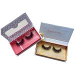 custom red pvc window eyelash gift box with foil stamping logo Luxury eyelash