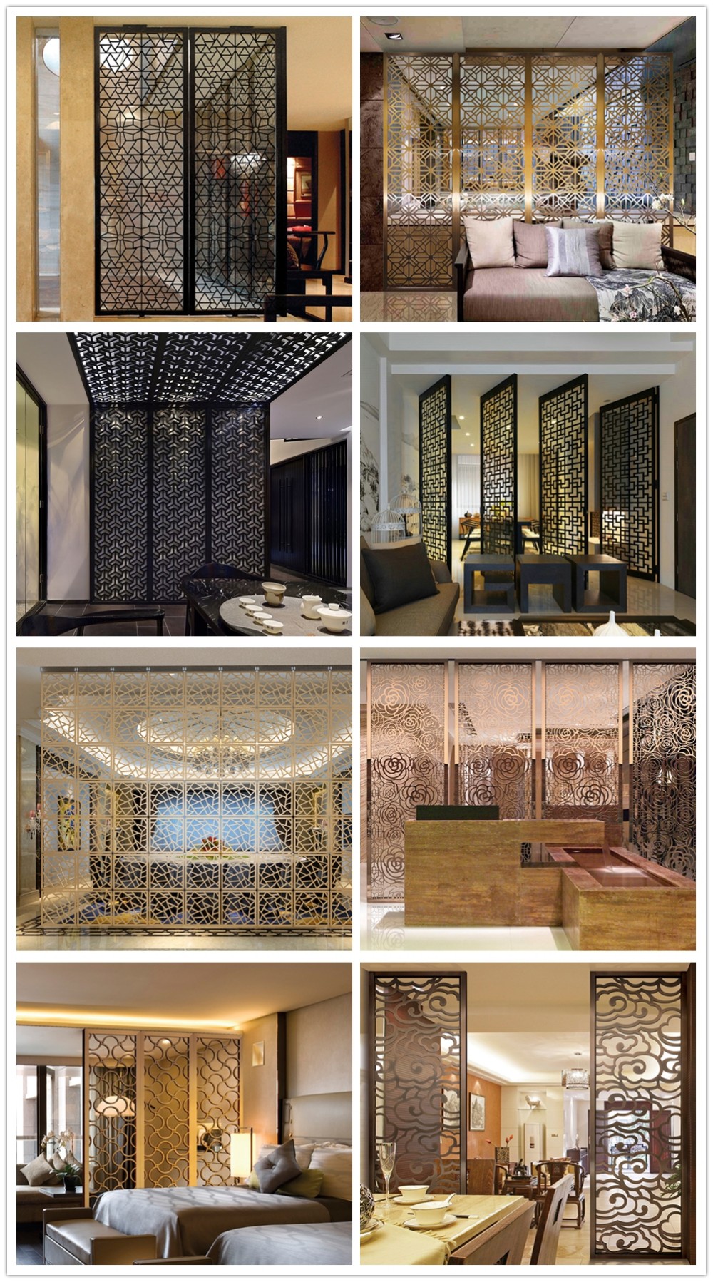 Modern Stainless Steel Partition Europe Laser Cut Divider Panels