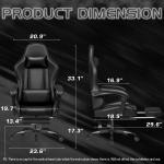 41.9 Pounds Video Racing Gaming Chair Ergonomic Swivel Seat Headrest 3 Gas Lifts