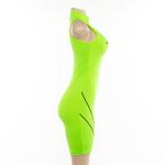 Sexy Sleeveless Bodycon Jumpsuit Turtleneck Zipper Fly Letter Print