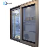 Burglar Proof Aluminium Double Glass Door Custom Aluminium Vertical Sliding