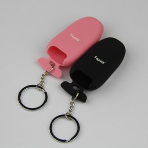 China Topfit Silicone Car Keychain for the Tesla Model S (Black, Pink, 2 of Set) factory