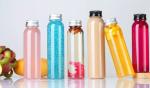 300Ml Transparent Plastic PET Bottles Juice Beverage Packaging With Screw Cap