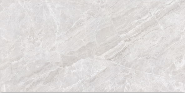 30*60 Inches Living Room Porcelain Floor Tile 10 Mm Light Grey Color Polished