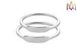 1.5mm Thickness Openable Flat Top Personalized Jewelry Ring