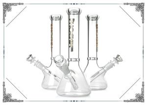 China Phoenix Clear Glass Beaker Bong Smoking Water Pipe Cheap Glass Hookah Bongs10'' factory
