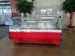 Horizontal Front Flip Glass Door Display Freezer Meat Fish Preservation