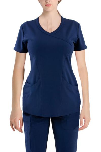 180 GSM Polyester 62% Viscose 33% Spandex 5% Women Plain Woven Short Sleeve