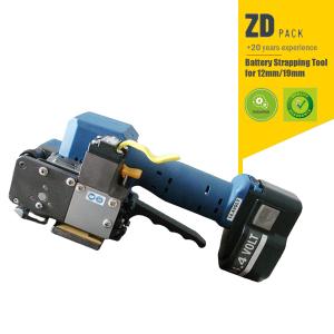 China single thumb operation tensioning sealing battery operated strapping machine strap welding machine for pp/pet straps packages factory