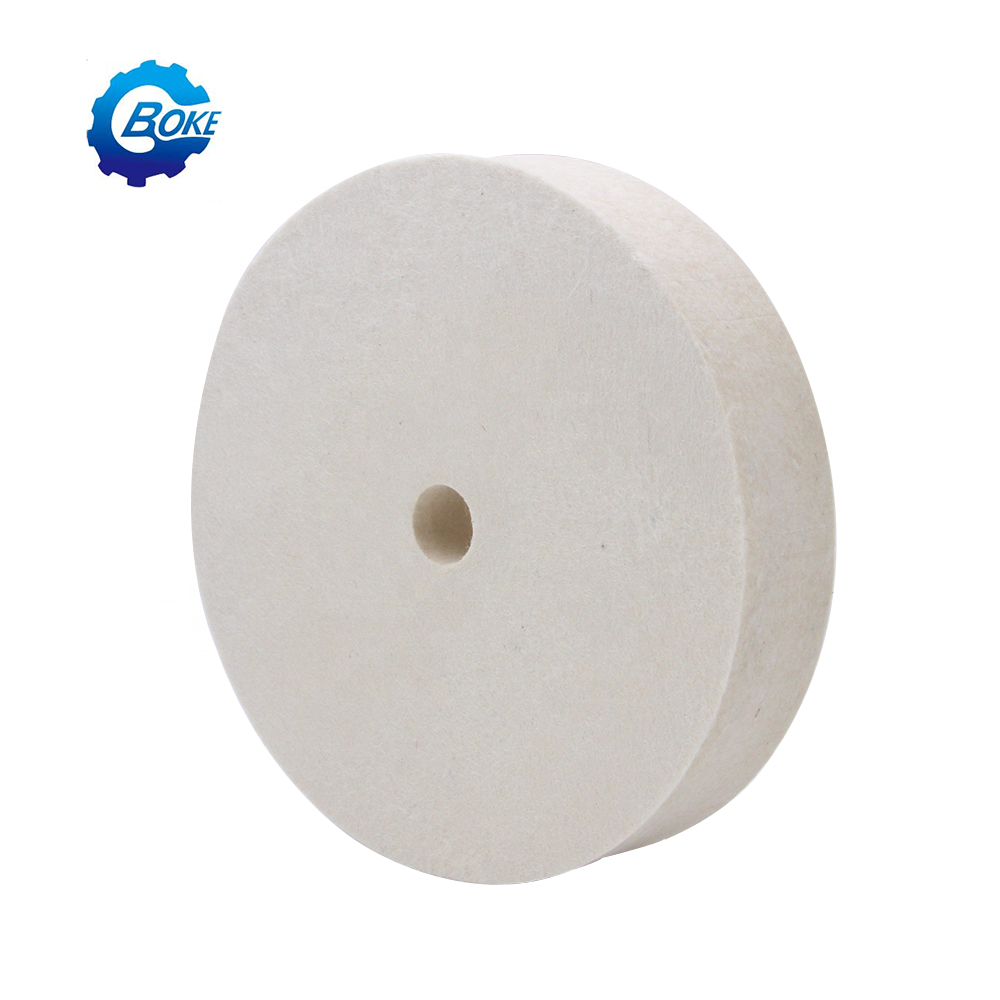BOKE Factory high quality glass polishing spiral felt wheel for beveling machine