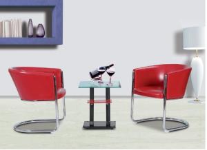 China Modern PU leather China reception office lounge sofa factory