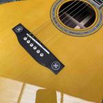 Custom OM Body Yellow Painting Acoustic Electric Guitar with SOLID ROSEWOOD Back