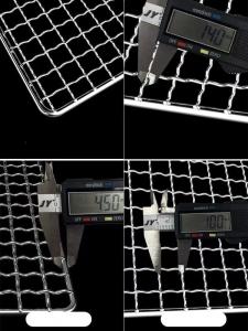 China Customized Size Stainless Steel Metal Wire Mesh Barbecue Net for Professional Chefs factory