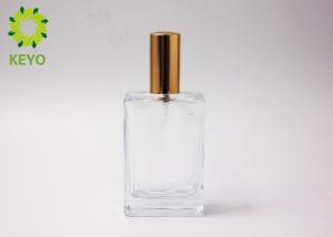 China Thick Bottom Square Clear Glass Perfume Atomiser Bottles Capacity 100ml factory