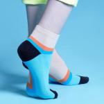 Custom logo, design cotton women Blue Ankle socks