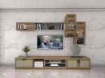 Wall Unit Set Of TV Floor Stand On Wall Cabinets Hydraulic Pressure Storage
