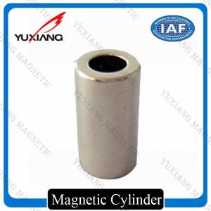China 1/4*1 Inch Cylinder N42 Neodymium Magnet Nickel Plated 5000 Gauss For DC Motor factory